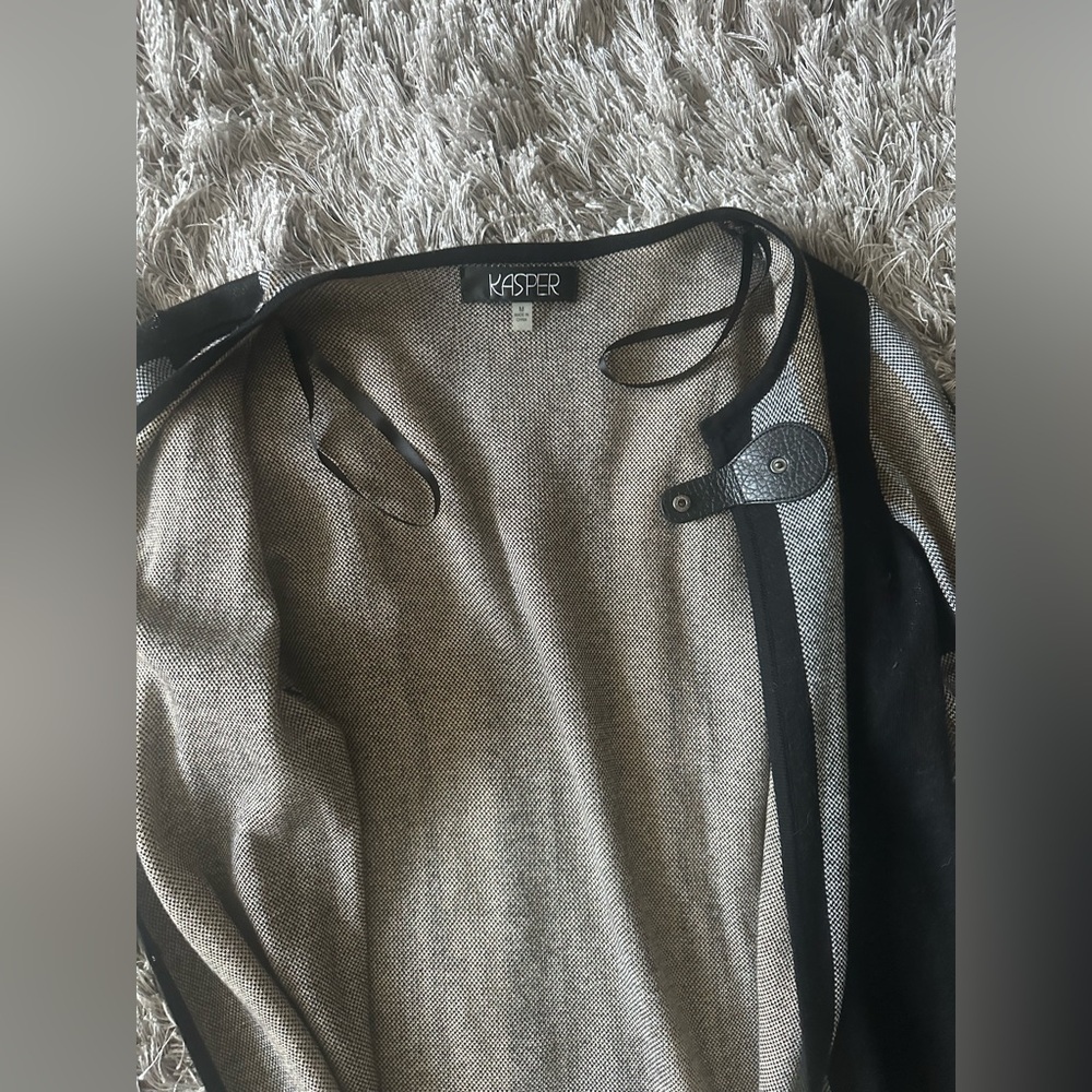 Plaid Open Front Cardigan - Picture 4 of 7